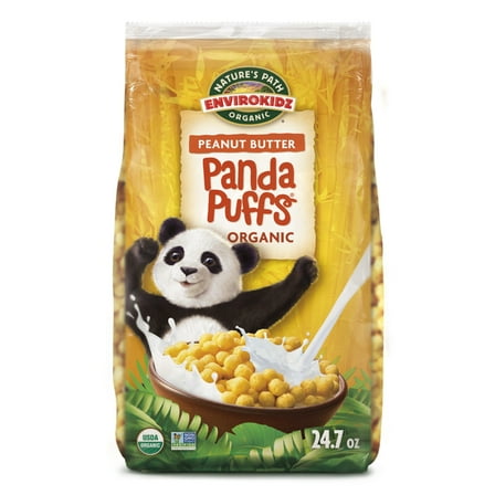 EnviroKidz Organic Breakfast Cereal, Panda Puffs, 24.7oz Bag