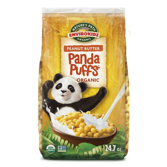 EnviroKidz Organic Breakfast Cereal, Panda Puffs, 24.7oz Bag