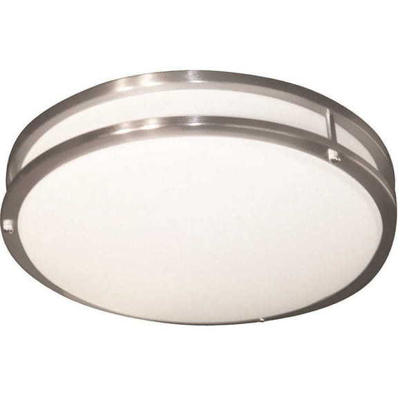 EnviroLite EV1416C3C-35 16 in. Brushed Nickel Integrated LED Selectable CCT Round Flush Mount Light