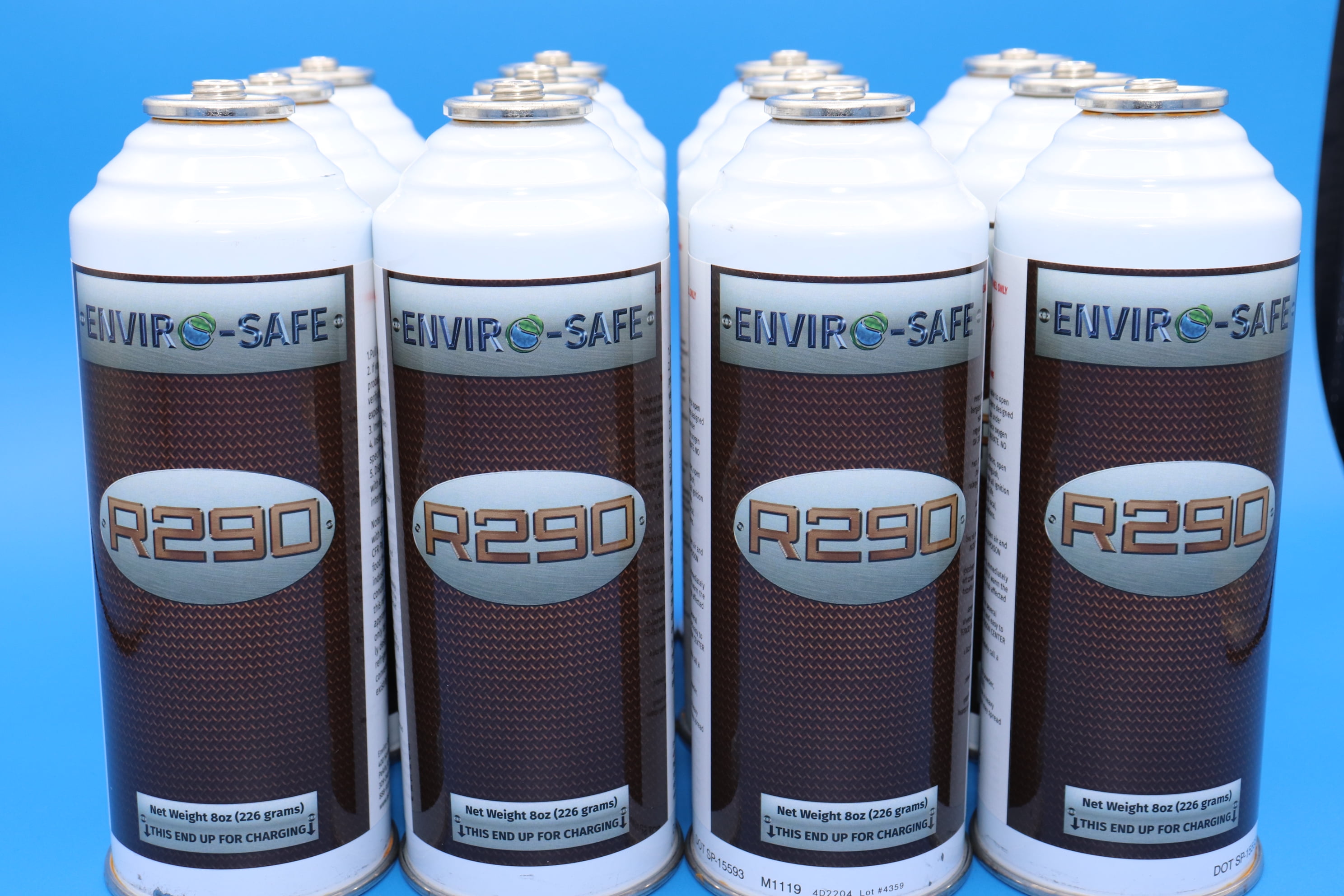EnviroSafe R-290 Flammable Automotive Refrigerant, 12 Pack