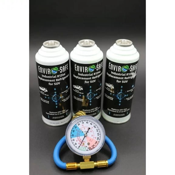 EnviroSafe R134a Industrial Replacement 21 oz Automotive Refrigerant (3 Pack)
