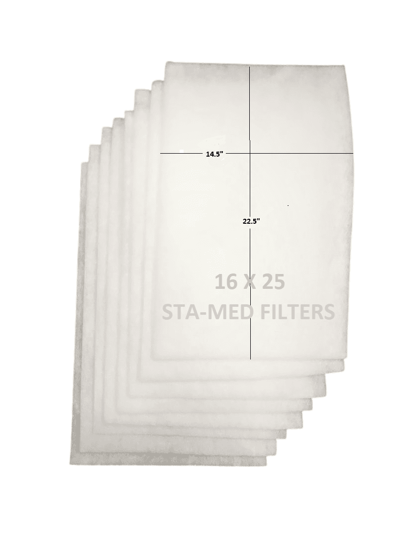 EnviroSept 16x25 Replacement Media Filter Pad Refills Year Supply (4