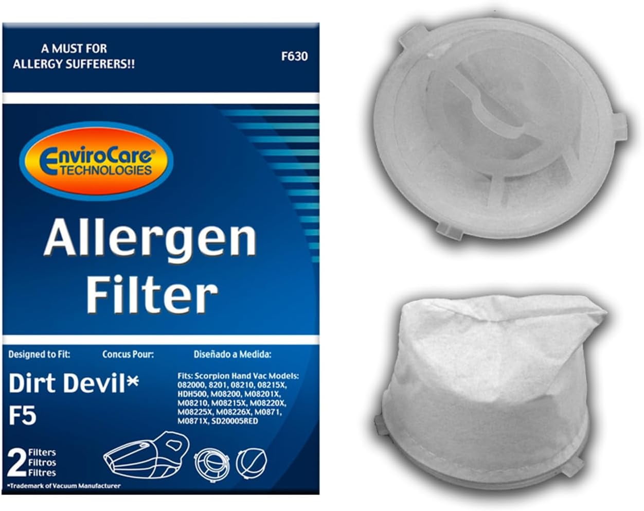 Envirocare Premium Replacement Vacuum Cleaner Filters made to fit Dirt