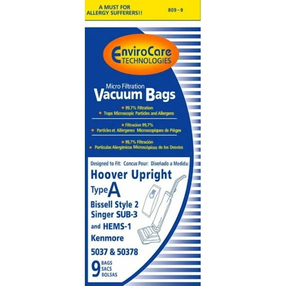 Envirocare Replacement For Hoover Type A Microlined Upright Vacuum Cleaner En...