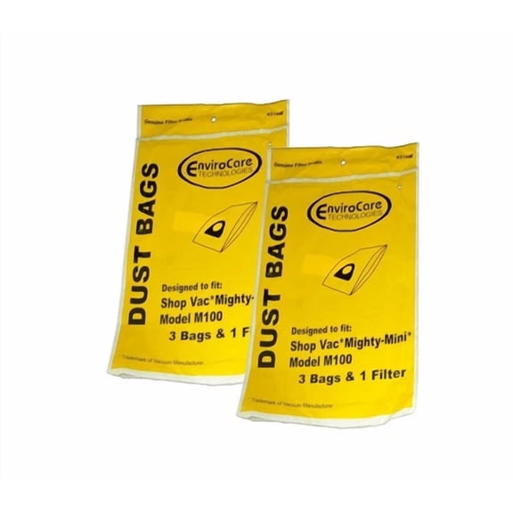 Envirocare Replacement Vacuum Cleaner Bags Designed To Fit Shop Vac Mighty Mi...