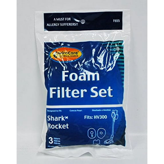 Envirocare Shark Rocket HV300 Foam Filter Set F655