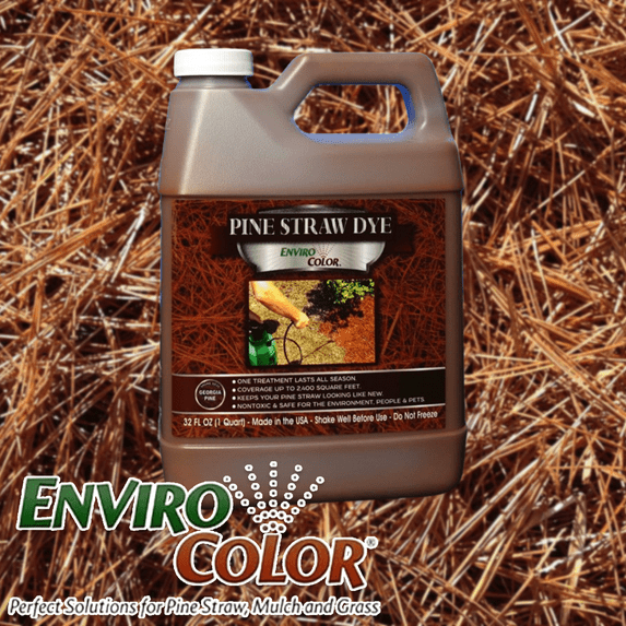 Envirocolor Georgia Straw Pine Dye, 32 oz green concentrate for 2,400 ft² lawn treatment