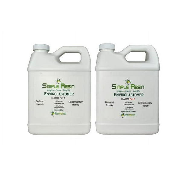 Envirolastomer ELA1060 - Environmentally Friendly Polyurethane Casting Resin - 60 Shore A Hardness - (4 lb kit (64 oz kit))