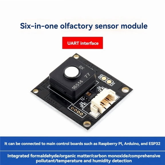 Environment X6 Sensor 6 in 1 Odor Sensor IAQ TVOC CO HCHO Temperature and Humidity Detection UART Interface