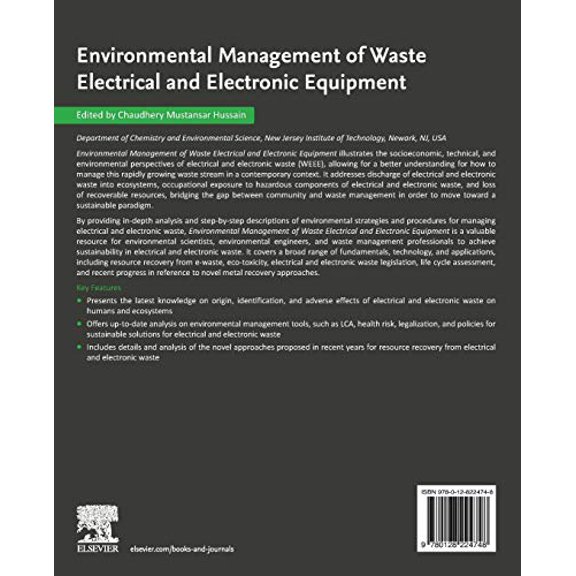 Pre-Owned Environmental Management of Waste Electrical and Electronic Equipment, (Paperback)