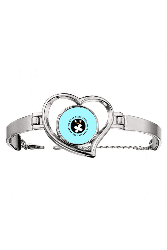 Environmental Penguin Lovely Bracelet Heart Jewelry Wire Bangle