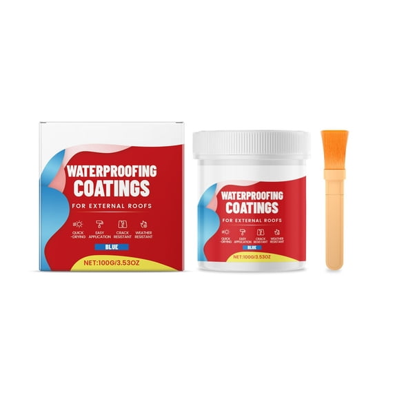 Environmental Polymer Cement Waterproof Coating - Flexible, Anti-Crack, Impermeable, Fast Curing, Suitable for Concrete, Wood, Metal, High-Performance Building Waterproof Solution 100g D