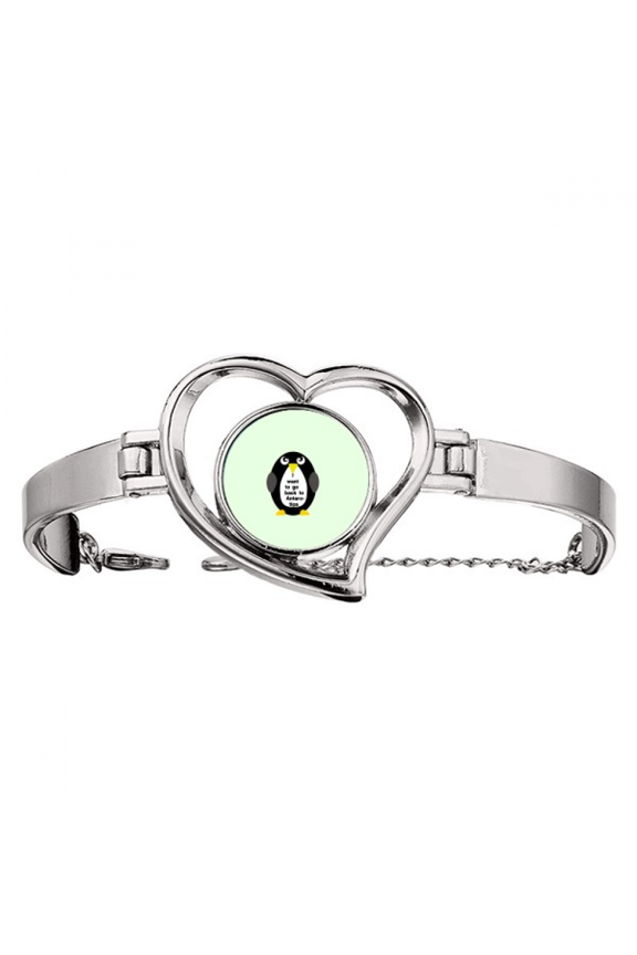 Environmental Protect Penguin Bracelet Heart Jewelry Wire Bangle