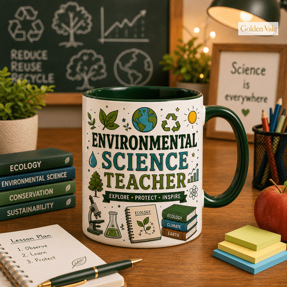 Environmental Science Teacher Mug, Eco Classroom Gift for Science Educators