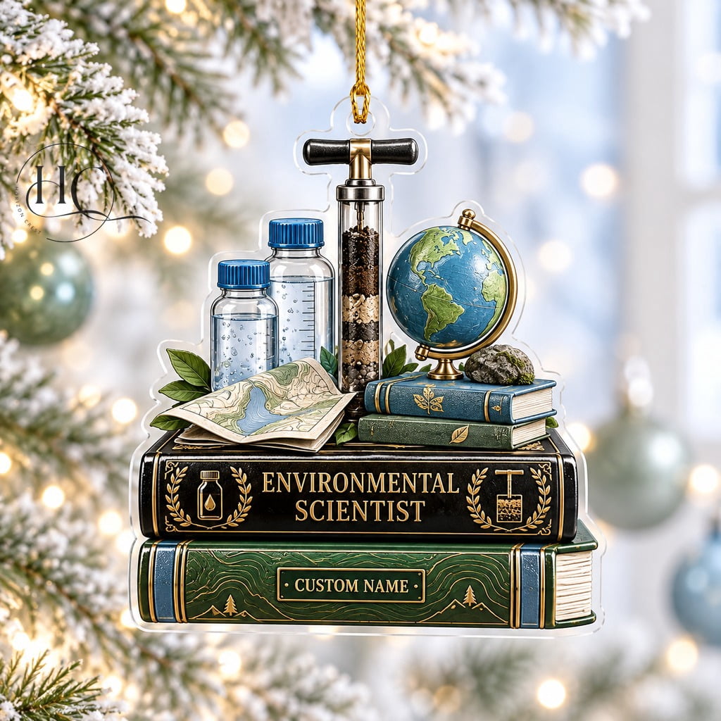 Environmental Scientist Acrylic Christmas Ornament, Personalized Tree ...
