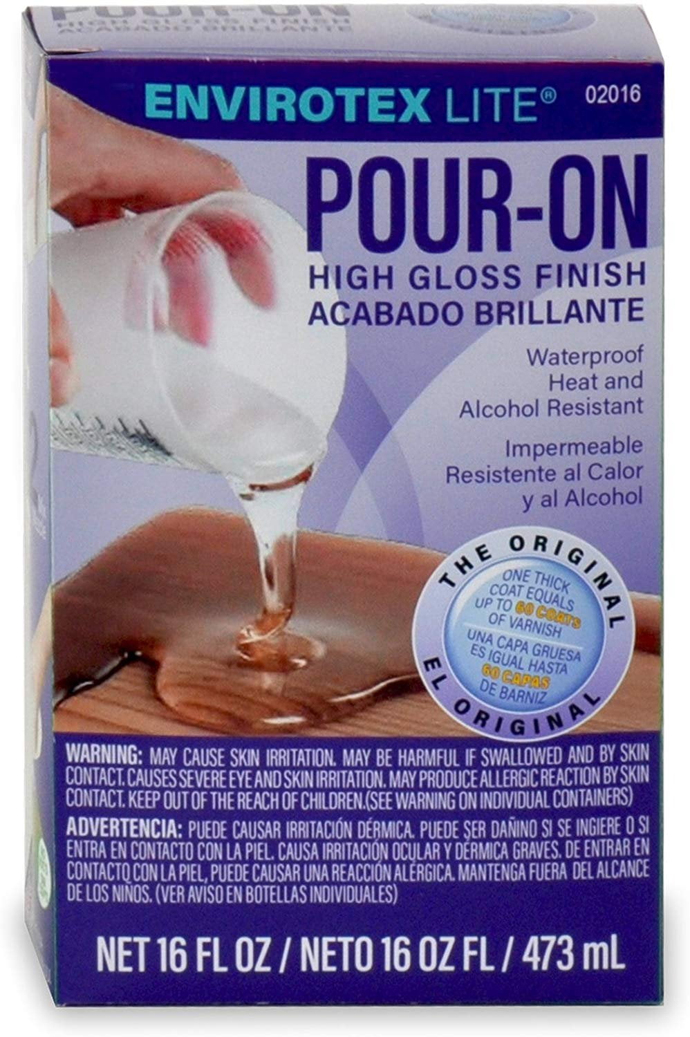 Envirotex Lite Pour On Water Proof High Gloss Finish, 16 fl oz