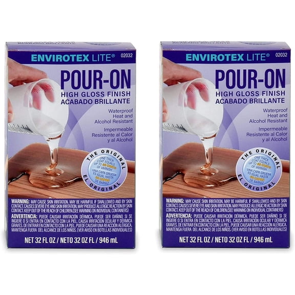 Environmental Technology Envirotex Lite Pour-On High Gloss Finish Kit - Two Pack, 32-Ounce