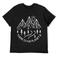 thumbnail image 1 of Environmental There Is No Planet B Line Art Mountains T-Shirt Black, 1 of 5