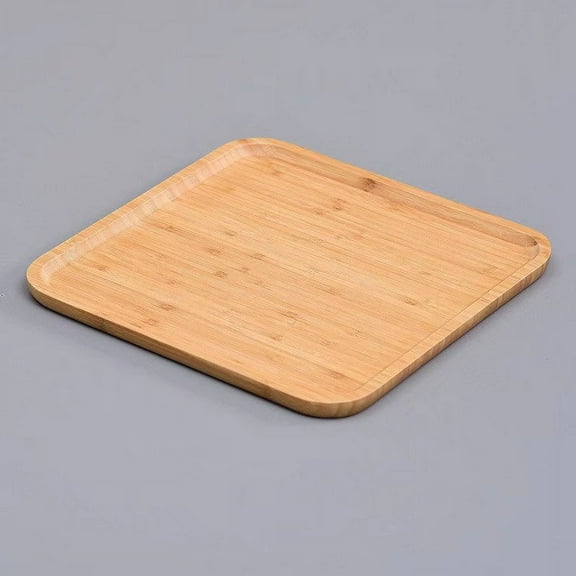 Environmentally Friendly Square Bamboo Tray, Eating Trays for Living Room,Restaurants 11.81 x 11.81 x 0.78 inch