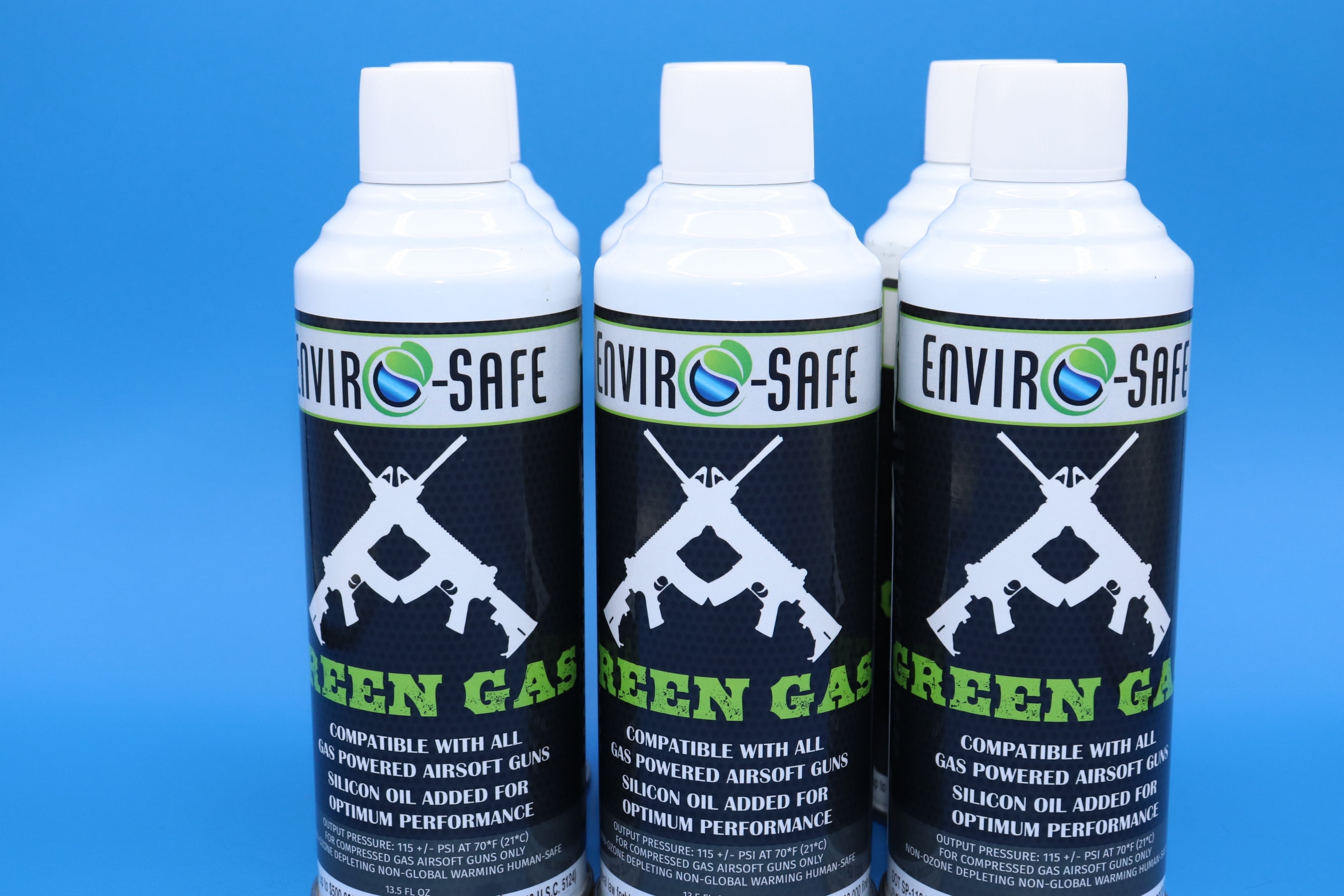 Envirosafe Airsoft Refill, Green Gas, 6 Cans