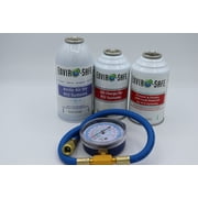 Envirosafe Arctic Air Kit for R12, R-12, r12a systems, Oil, Proseal, Prodry, Dye with Charging Gauge
