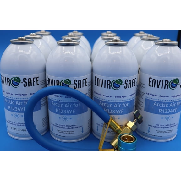 Envirosafe Arctic Air for R1234yf Automotive Air Conditioning Systems, Case of 12 Cans, R-1234yf, R1234