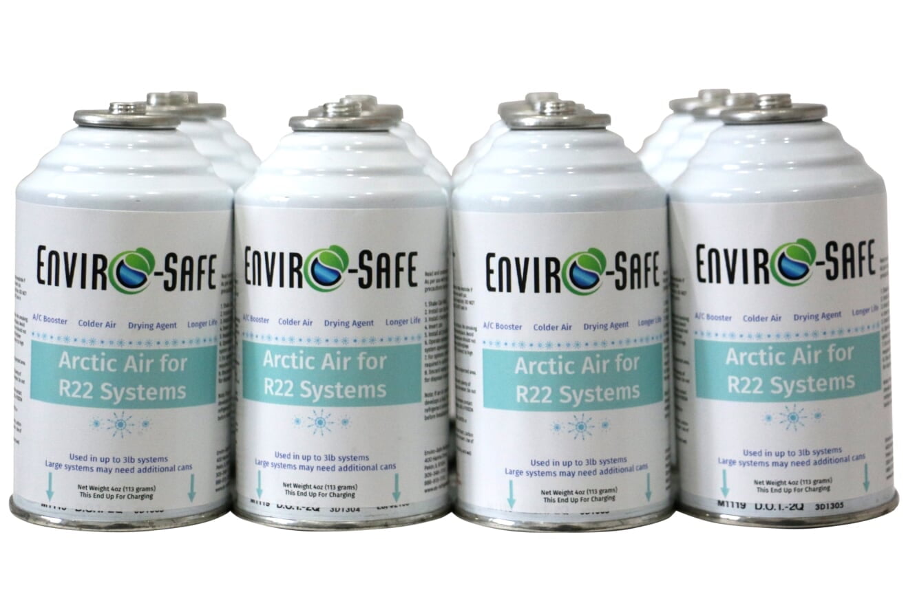Envirosafe Arctic Air for R22, R-22, R22a Systems, Case of 12 Cans