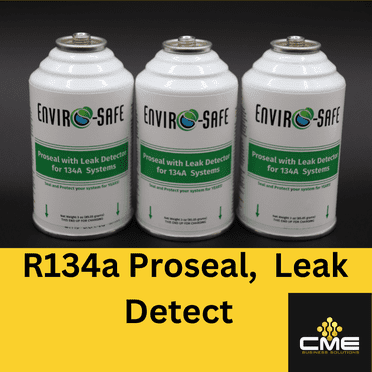 Enviro-Safe Auto AC Kit – Proseal, Prodry, Leak Detector For R134a (3 Oz, 3 Cans + Hose)