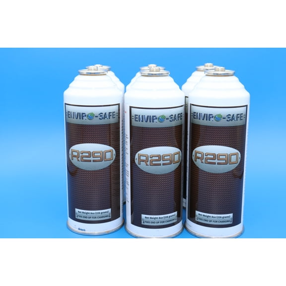 Envirosafe R290 Refrigerant, 6 -8oz Cans R-290, Ice Machines, Soda Machines