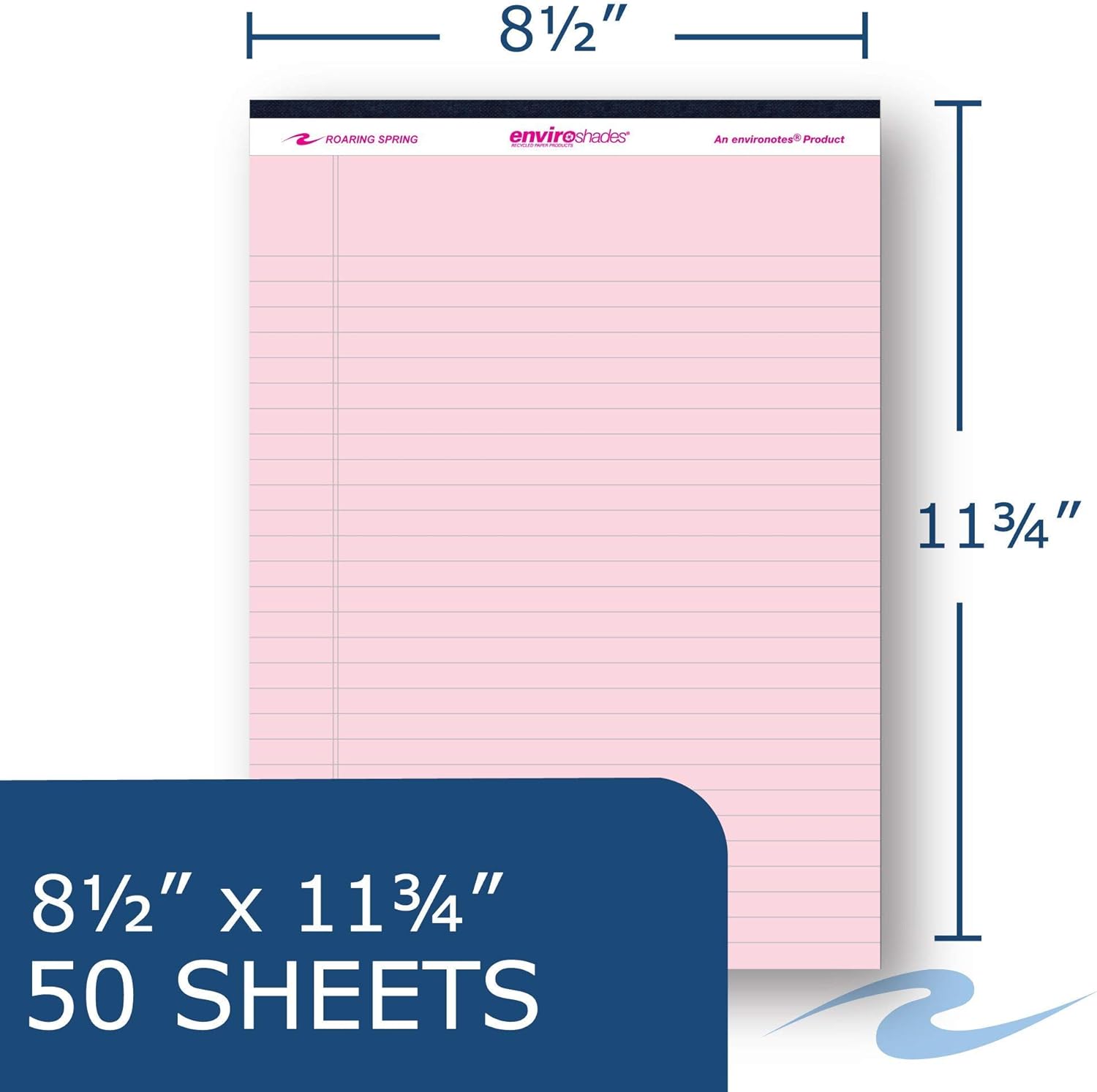 Enviroshades Recycled Pink & Purple Colored Paper Legal Pads Bundle, (2) 3 Packs, 8[2790