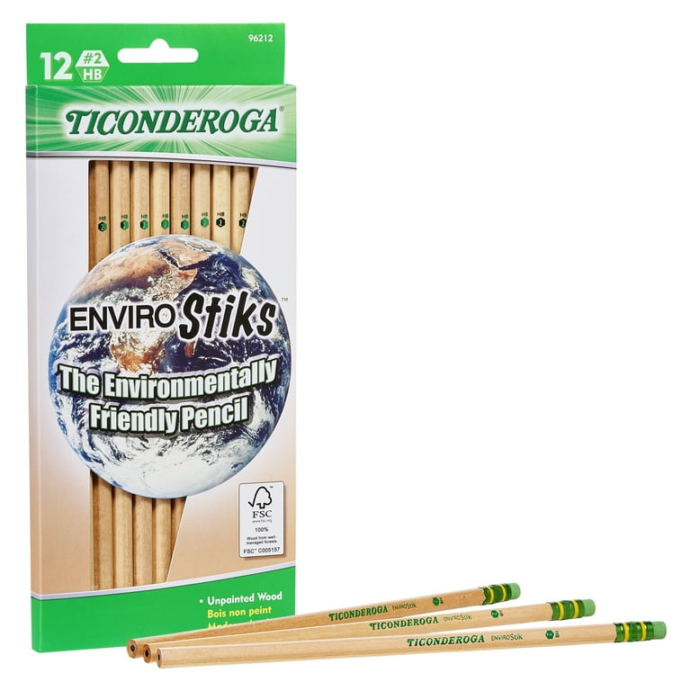 EnviroStiks Pencil, HB (#2), Black Lead, Natural Woodgrain Barrel, Dozen EnviroStiks Pencil, HB (#2), Black Lead, Natural Woodgrain Barrel, Dozen