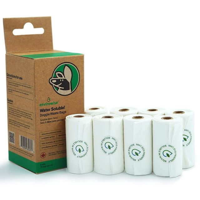 Envirowise Patented Dog Poop STF9 Bags Rolls with Zero Plastics and