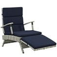 thumbnail image 1 of Envisage Chaise Outdoor Patio Wicker Rattan Lounge Chair,Light Gray Navy, 1 of 7