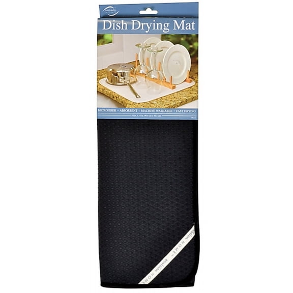 Envision 16" x 18" Dish Drying Mat Black 41369