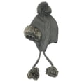 thumbnail image 1 of Envision Studio Womens Gray Knit Peruvian Style Trapper Hat, 1 of 1