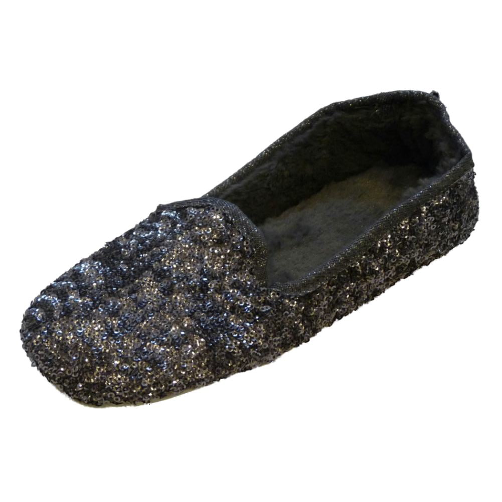 Silver hot sale sequin slippers