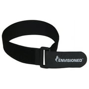Envisioned Products Reusable Cinch Straps 2" x 40" Hook and Loop Securing Straps, Black