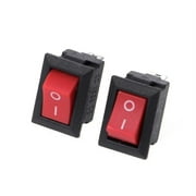 Envistia Mall KCD117S, 6A 125V Red 2-Pin Electrical Switch