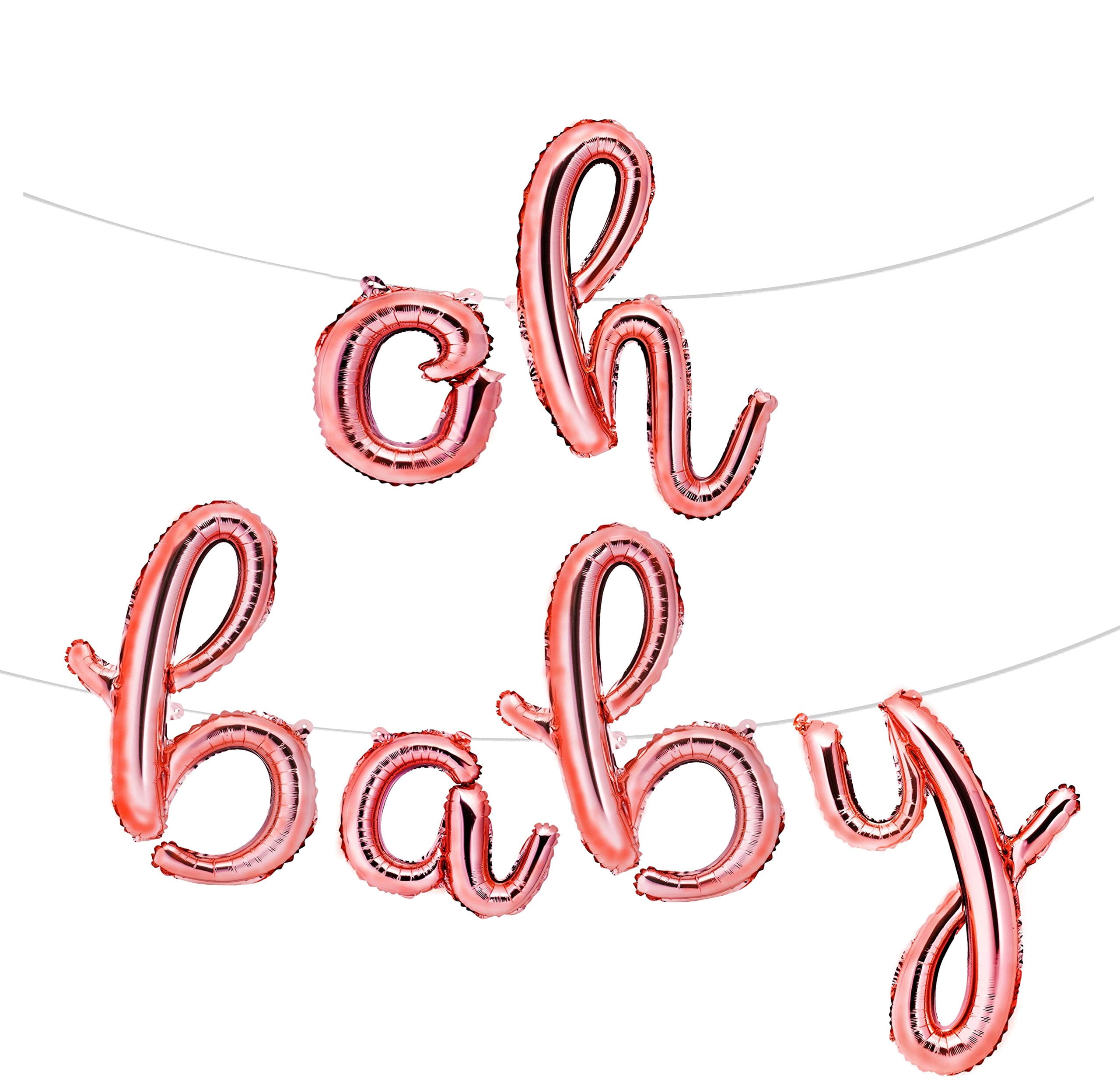 Letter Balloons Baby Girl Rose Gold Foil Balloons - 33 Inch Letters For ...