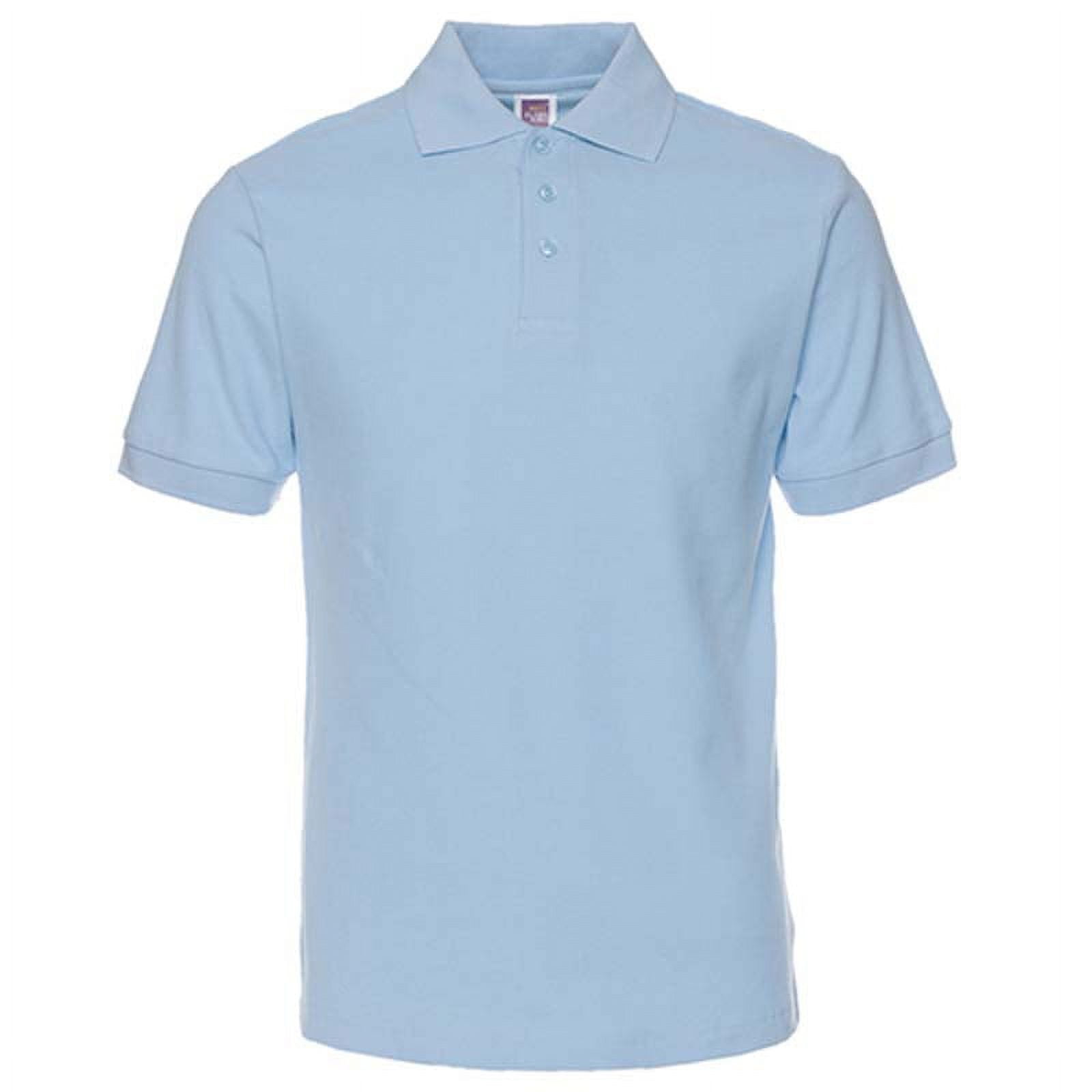 Men's Cotton Short Sleeve Polo Shirt Sky Blue Brazil Ubuy