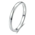 thumbnail image 1 of Envy 2mm Thin Plain Wedding Band for Men or Women Sterling Silver Ginger Lyne Collection, 1 of 6