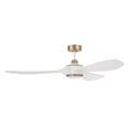 thumbnail image 1 of Envy 60 in. White/Satin Brass Finish Indoor Ceiling Fan, Integrated LED Light & Remote Included, 1 of 4