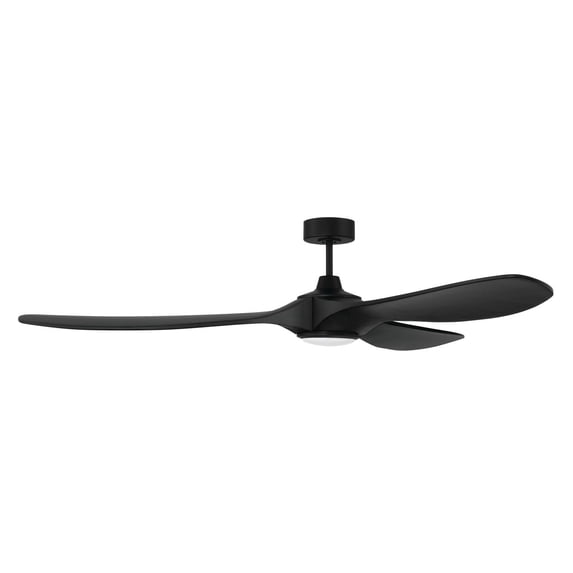 Envy 72 in. Flat Black Ceiling Fan w/ Integrated LED Light Kit & Remote Control Included