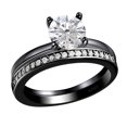 thumbnail image 1 of Envy Wedding Ring Set for Women 1.25Ct Solitaire Engagement Matching Band Ginger Lyne Collection, 1 of 8