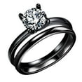 thumbnail image 1 of Envy Wedding Ring Set by Ginger Lyne Sterling Silver Engagement Ring and Band for Women, 1 of 8