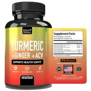 Envy Nutrition Turmeric Ginger Apple Cider Vinegar Pill Capsules with Bioperine, 60 Count