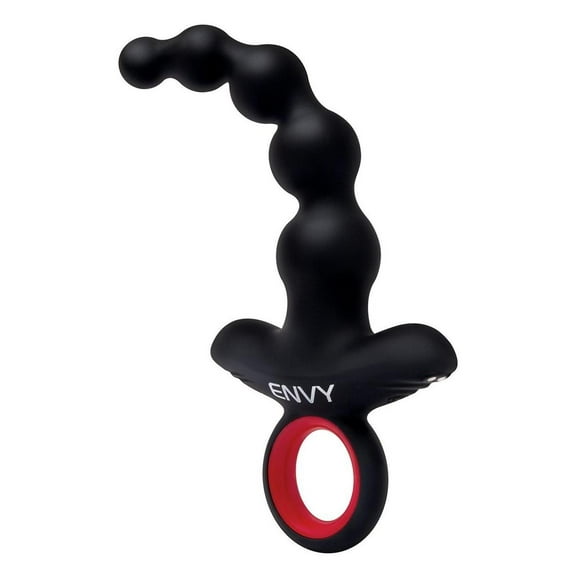Envy Vibrating Silicone Rechargeable Assifier Anal Bead Sex Toy, Black