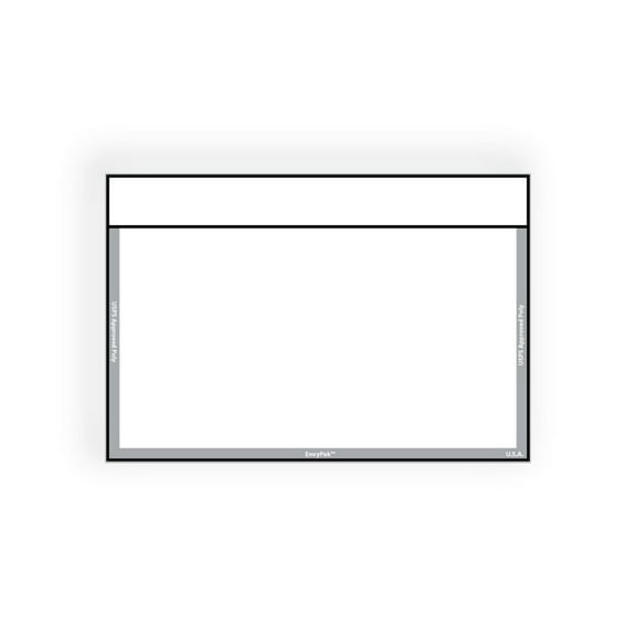 EnvyPak Booklet, 6" x 9-1/2", Clear Polypropylene, White Imprint: "EnvyPak"&"USPS Approved Poly", No Seal (Box of 1000)