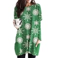 thumbnail image 1 of Enwejyy Christmas Print Midi Blouse Long-Sleeved Women Casual Top, 1 of 2