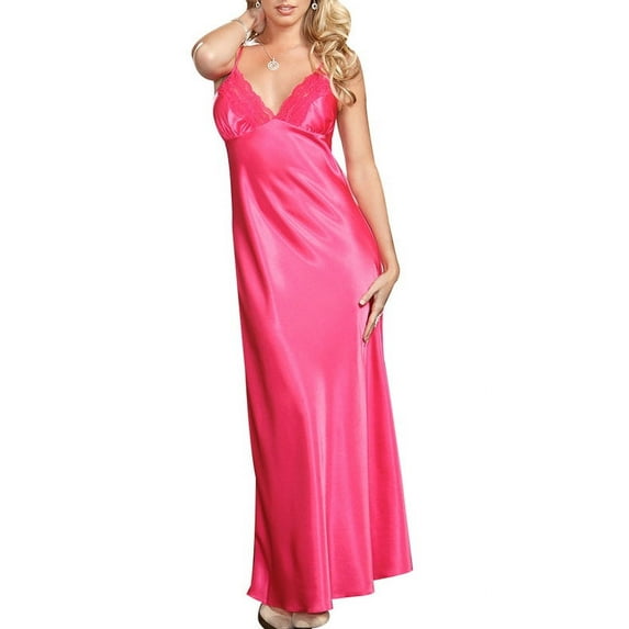 Enwejyy Women Sex Lace Halter Slim Bralette Nightgrown Nightdress Pajamas